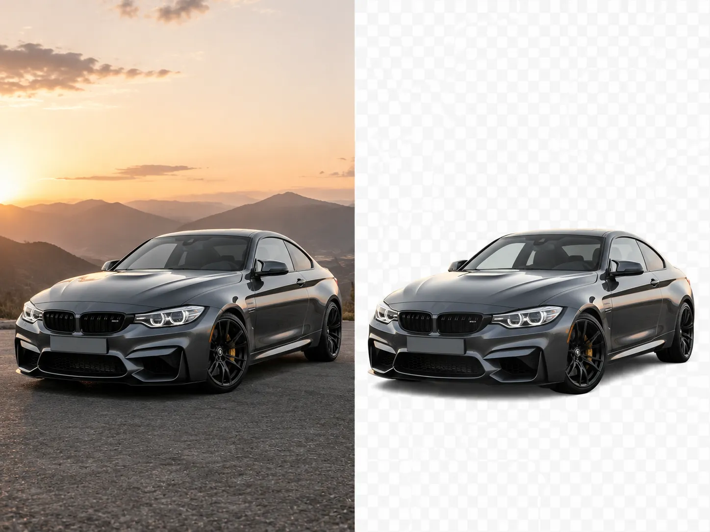 Complex subject outline isolated from its photo background