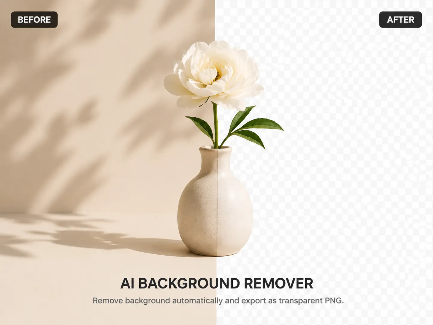AI background remover demo image