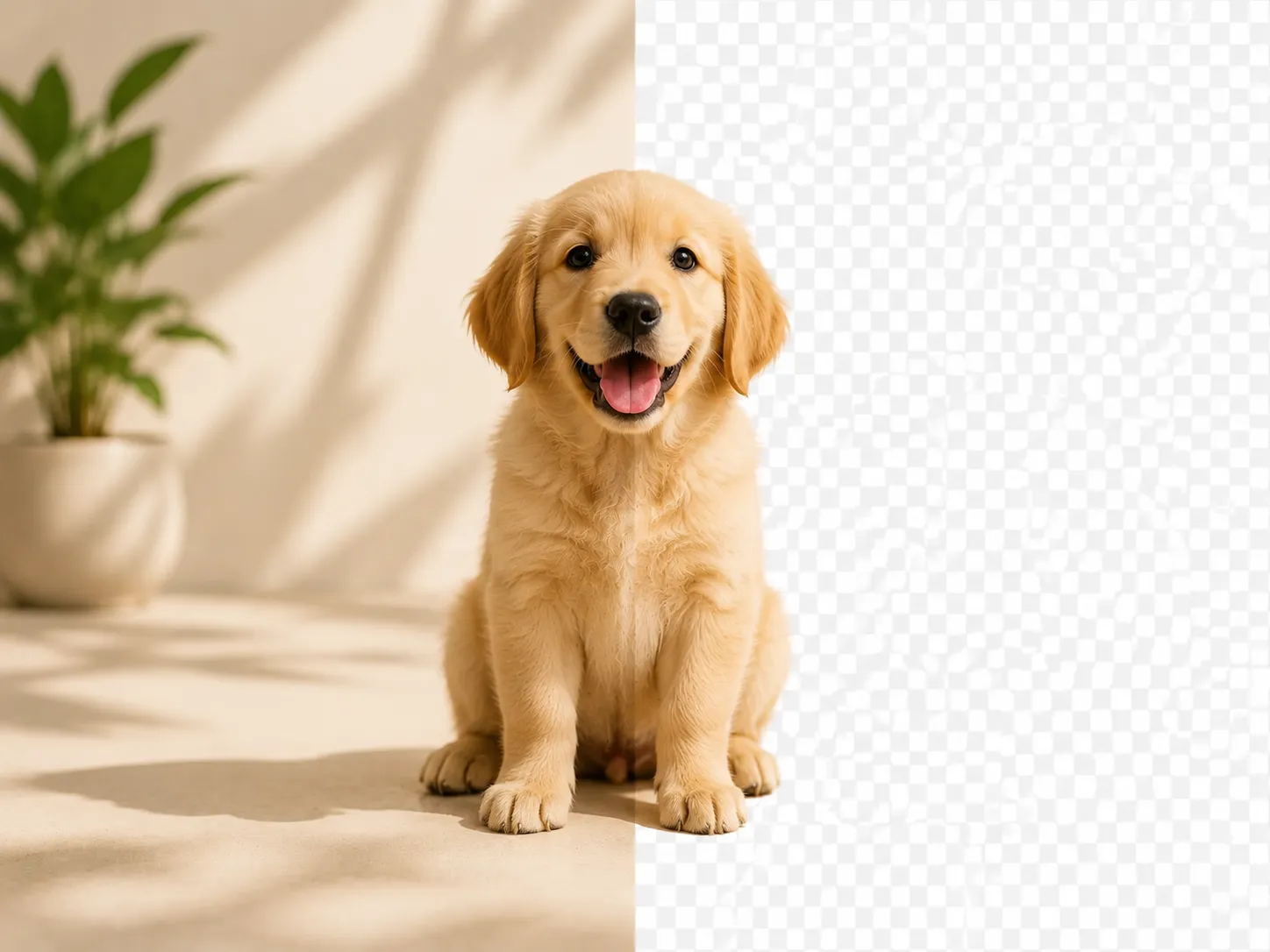 AI background remover showing a subject isolated on a transparent background