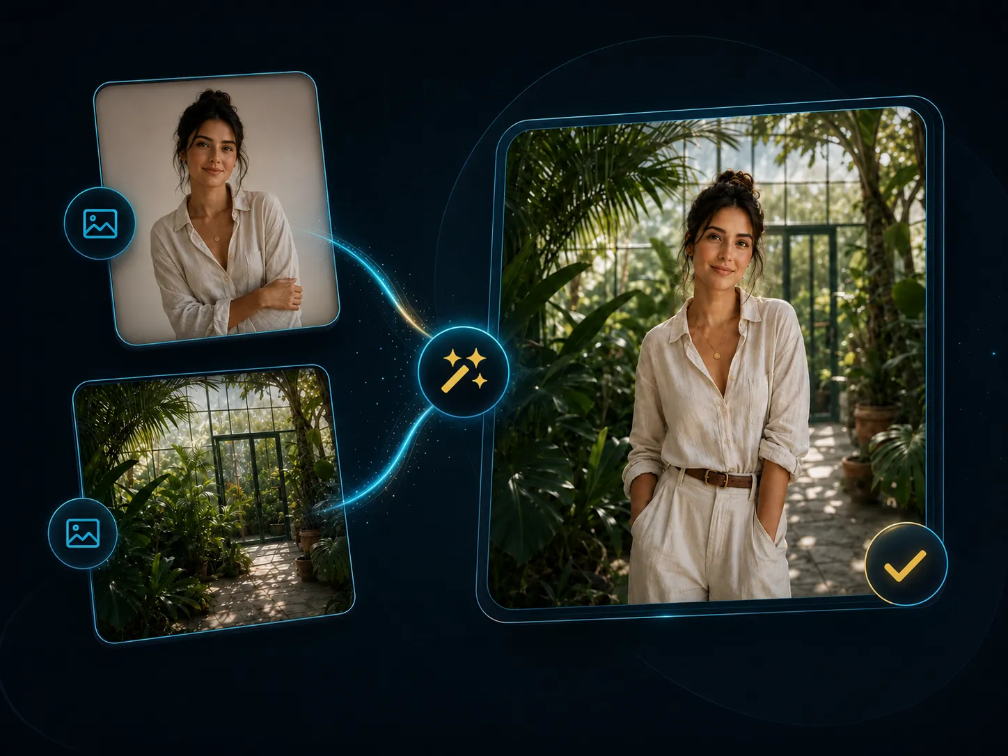 AI image combiner example result