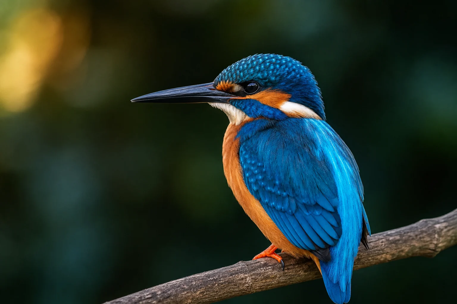 Detailed kingfisher image shown as an AI upscaler demo