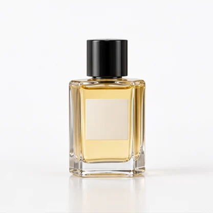 Perfume bottle on a plain white background, an illustrative starting point