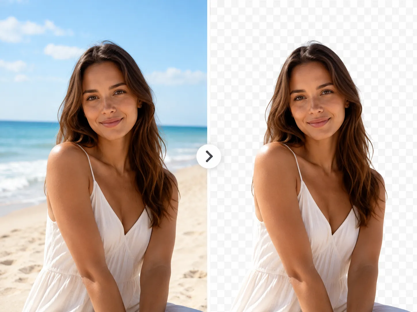 Transparent background maker showing a clean PNG cutout