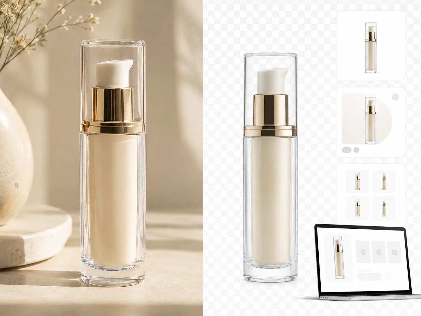 Product photo with transparent background created by YuzuTime AI